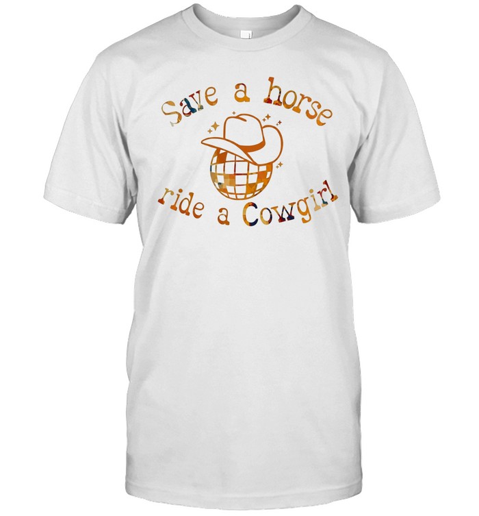 Save a horse ride a Cowgirl disco ball Unisex T-Shirt
