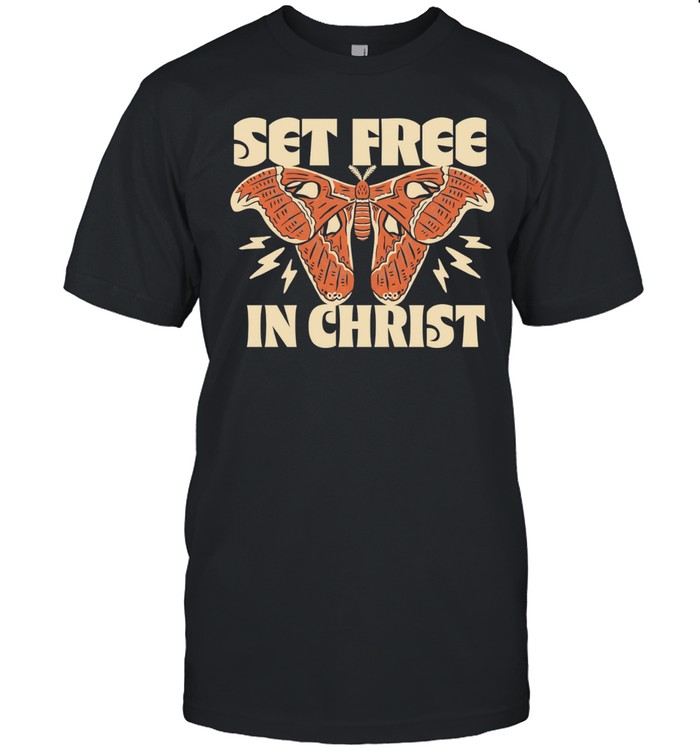 Set Free in Christ Moth Lightning Bolt Unisex T-Shirt