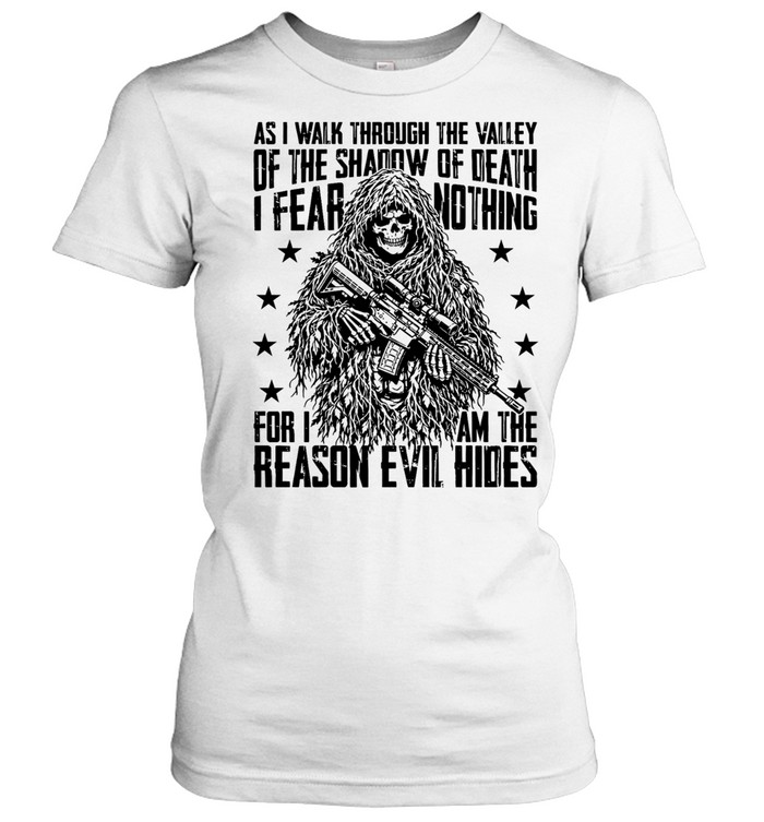 Sniper Skeleton as I walk through the valley of the shadow of death I fear nothing Women T-Shirt