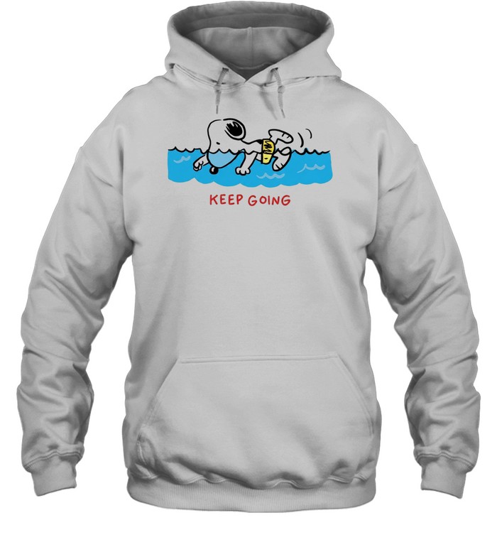 Snoopy swimming keep going Peanuts inspirational Hoodie