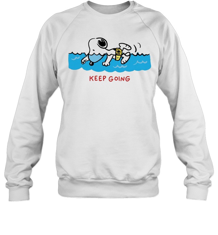 Snoopy swimming keep going Peanuts inspirational Sweatshirt