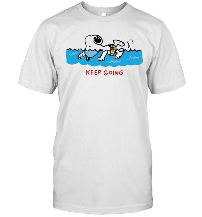 Snoopy swimming keep going Peanuts inspirational Unisex T-Shirt