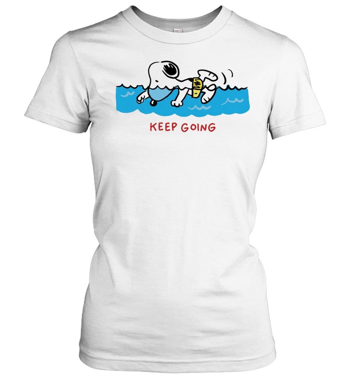 Snoopy swimming keep going Peanuts inspirational Women T-Shirt