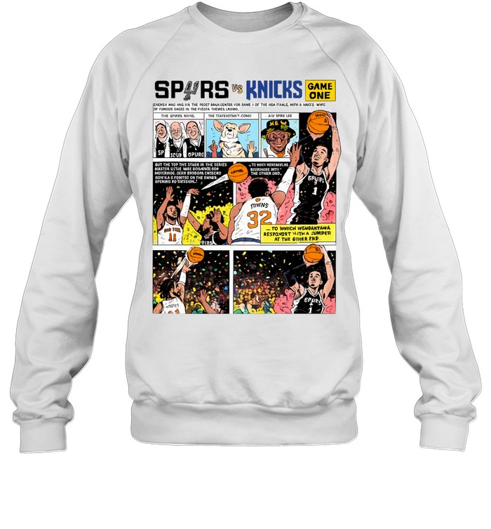 Spurs vs Knicks Game One comic Sweatshirt