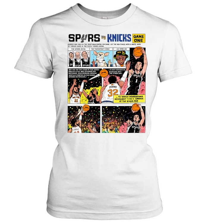 Spurs vs Knicks Game One comic Women T-Shirt