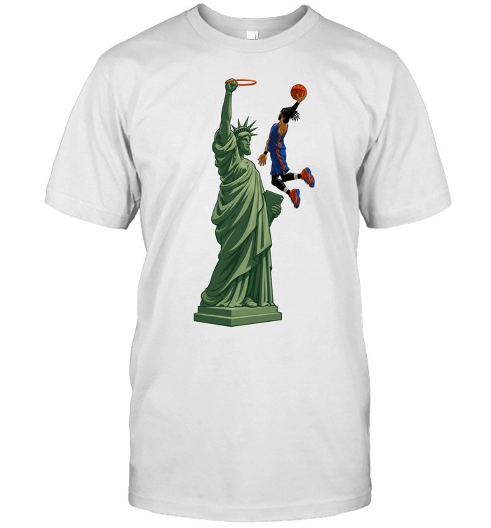 Statue of Liberty Dunk Jalen Brunson Finals 2026 Unisex T-Shirt