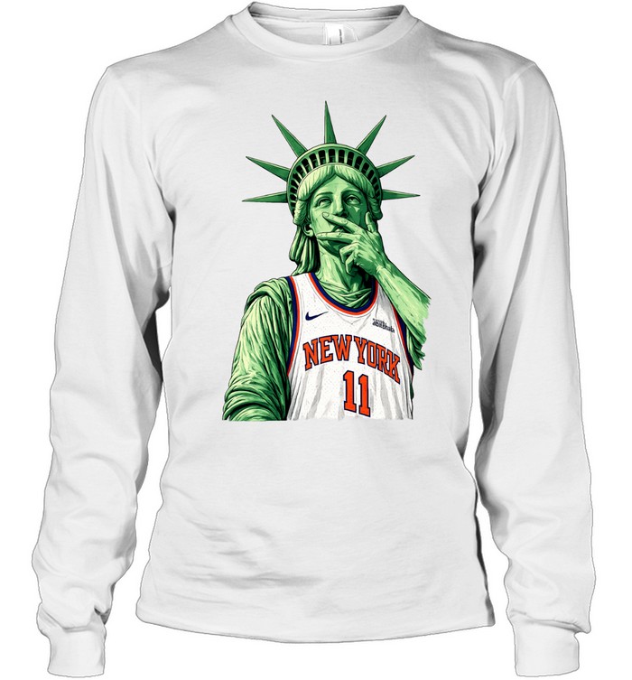 Statue of Liberty Jalen Brunson 11 Basketball Jersey Long Sleeve Tee