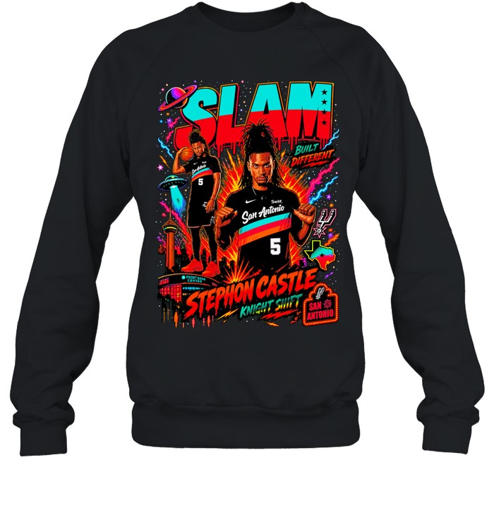 Stephon Castle Knight Shift San Antonio Spurs Basketball Slam Ufo Built Different Sweatshirt