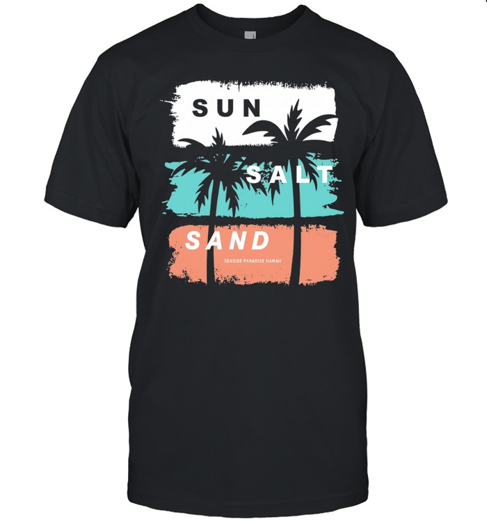 Sun salt sand beach palm trees vintage Unisex T-Shirt