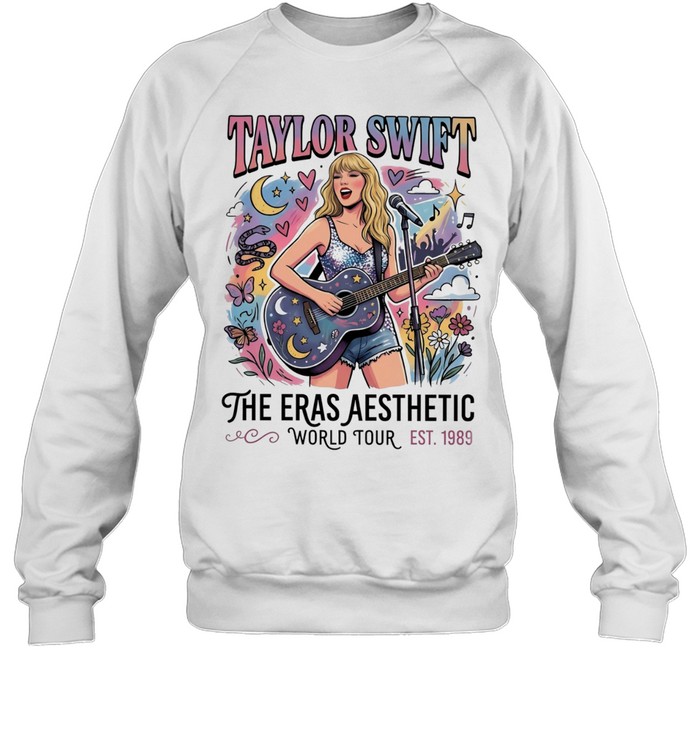 Swift playing guitar the eras aesthetic world tour Sweatshirt