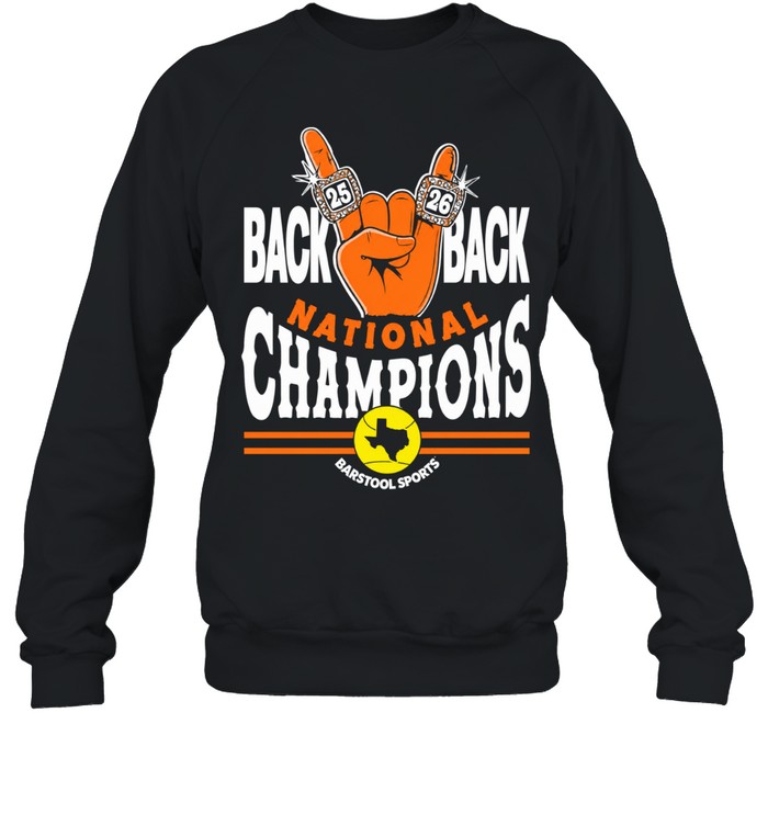 Texas Longhorns Back to Back Softball National Pocket Sweatshirt