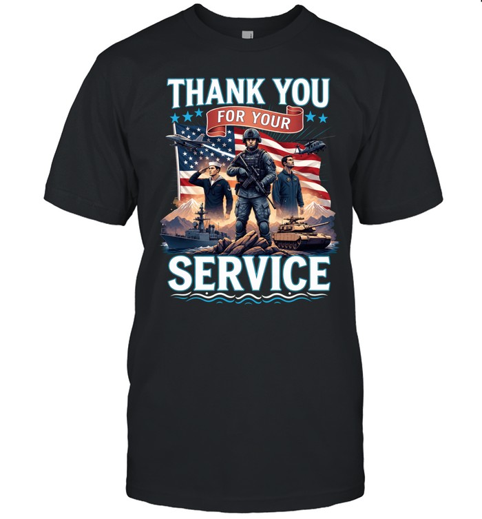 Thank You For Your Service American Military Patriotic Tribute Unisex T-Shirt