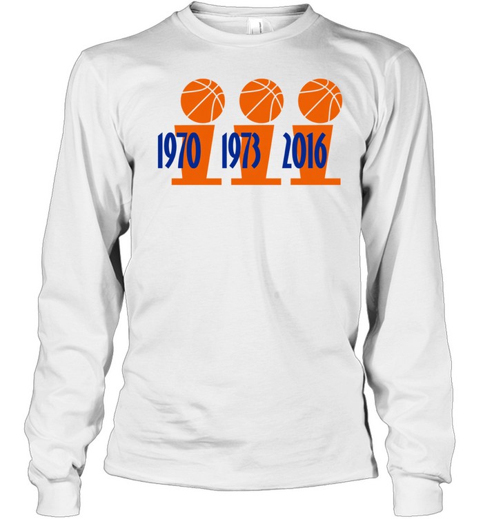 Three Championship Trophies 1970 1973 Finals 2026 Long Sleeve Tee