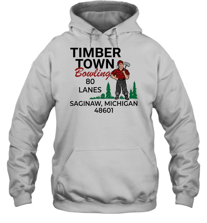 Timber Town Bowling in Saginaw Michigan vintage Hoodie