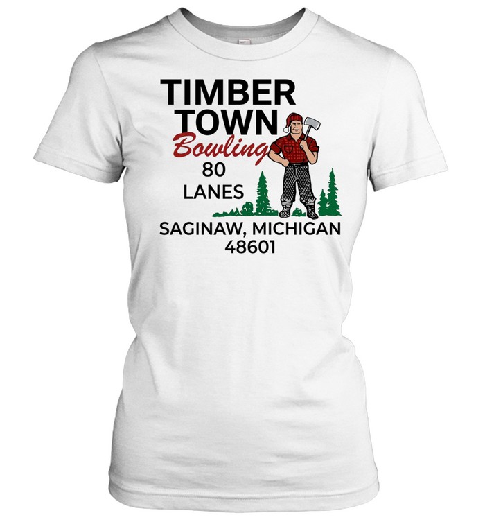 Timber Town Bowling in Saginaw Michigan vintage Women T-Shirt