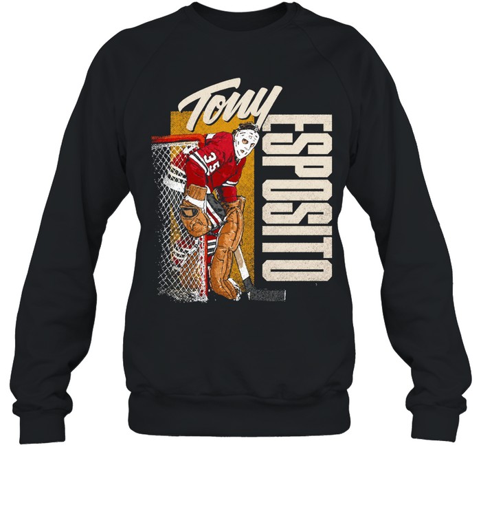 Tony Esposito Chicago Highlight Hockey Sweatshirt