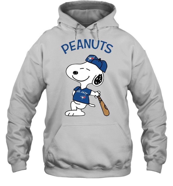 Toronto Blue Jays x Peanuts Snoopy logo cartoon pose Hoodie