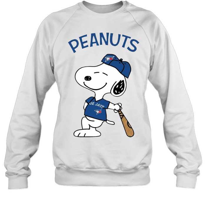 Toronto Blue Jays x Peanuts Snoopy logo cartoon pose Sweatshirt