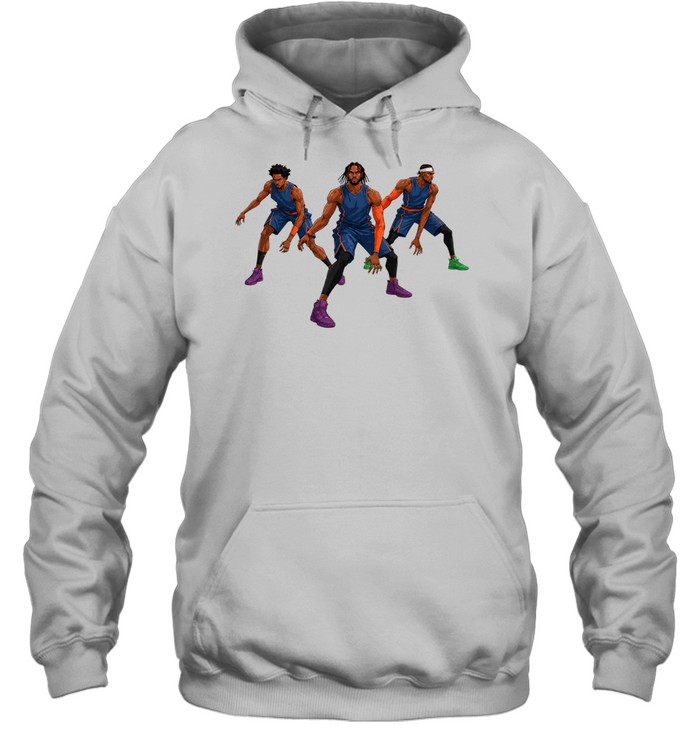 Triple Threat Defensive Stance Minimalist Geometric Hoodie