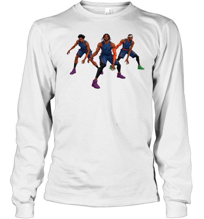 Triple Threat Defensive Stance Minimalist Geometric Long Sleeve Tee
