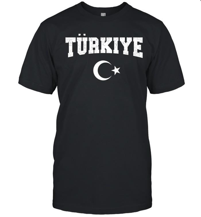Türkiye crescent moon star bold distressed arch text fan Unisex T-Shirt