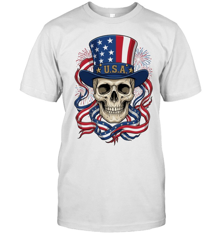 Uncle Sam Skull American Pride Unisex T-Shirt