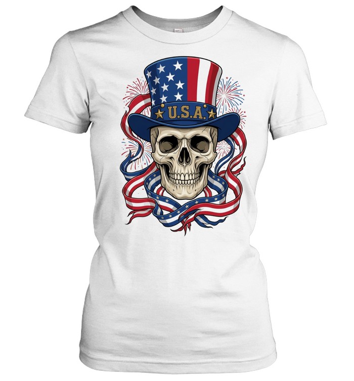 Uncle Sam Skull American Pride Women T-Shirt