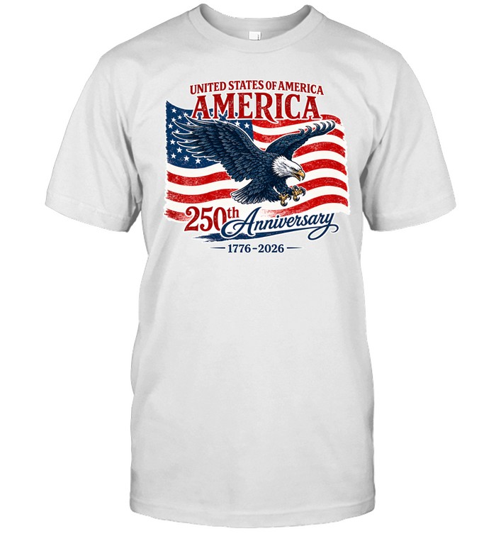 United States Of America 250th Anniversary 1776–2026 Eagle Flag Unisex T-Shirt
