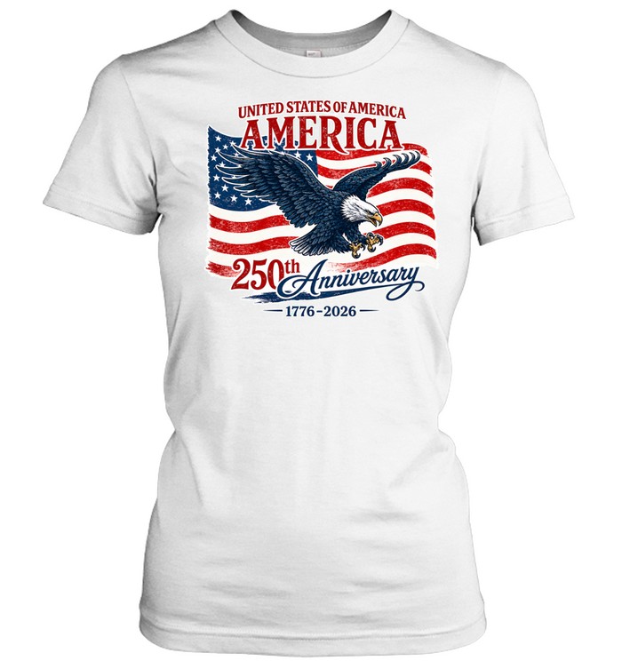 United States Of America 250th Anniversary 1776–2026 Eagle Flag Women T-Shirt