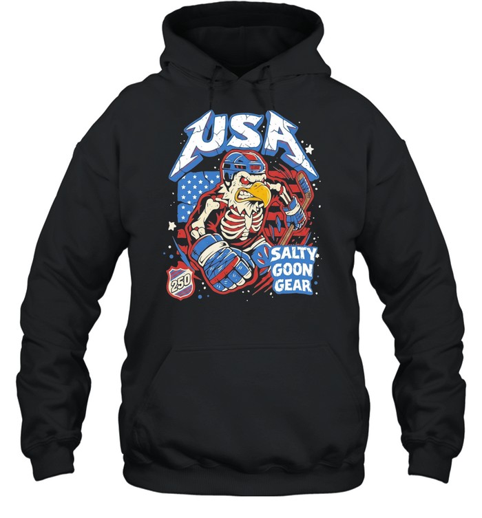 USA skeleton eagle 250 salty goon gear vintage Hoodie