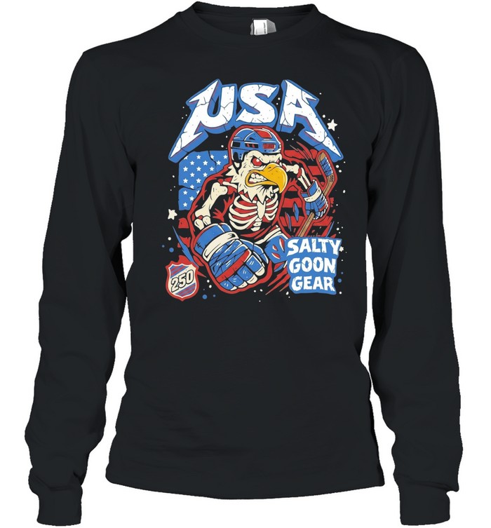 USA skeleton eagle 250 salty goon gear vintage Long Sleeve Tee