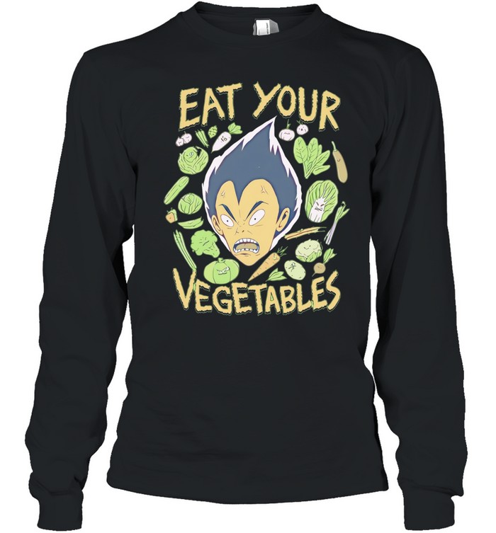 Vegeta eat your vegetables anime character food humor Long Sleeve Tee
