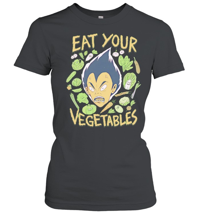 Vegeta eat your vegetables anime character food humor Women T-Shirt