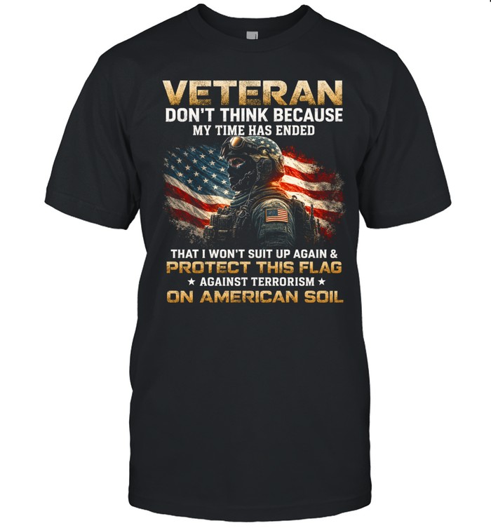Veteran Protect This Flag Against Terrorism On American Soil Unisex T-Shirt