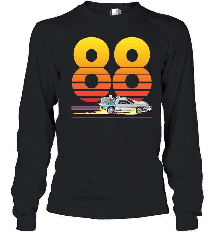 VHS Time Machine Back to the Future sunset retro Long Sleeve Tee
