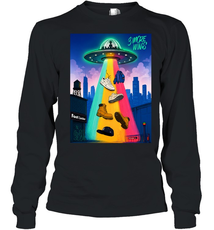 Victor Wembanyama 3 More Wins UFO Abduction Long Sleeve Tee