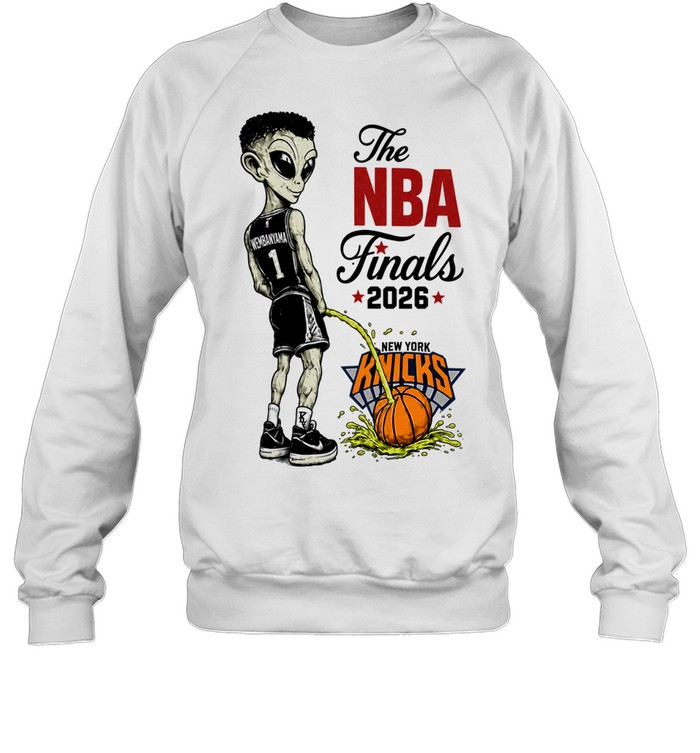 Victor Wembanyama Peeing On Alien Cartoon Anti Knicks Finals 2026 Sweatshirt