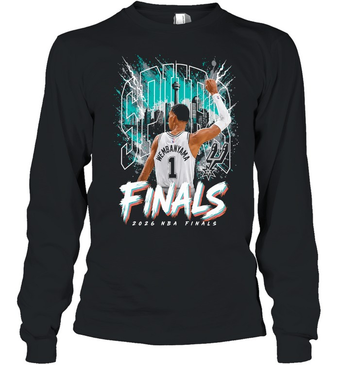 Victor Wembanyama San Antonio Spurs Outerstuff Youth 2026 Finals City Long Sleeve Tee