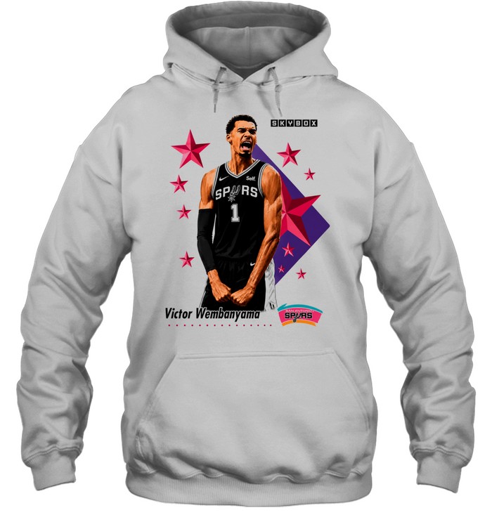 Victor Wembanyama San Antonio Spurs Skybox Vintage Retro Basketball Hoodie