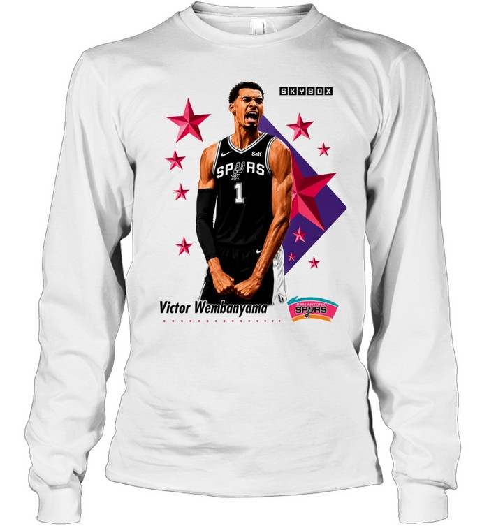Victor Wembanyama San Antonio Spurs Skybox Vintage Retro Basketball Long Sleeve Tee
