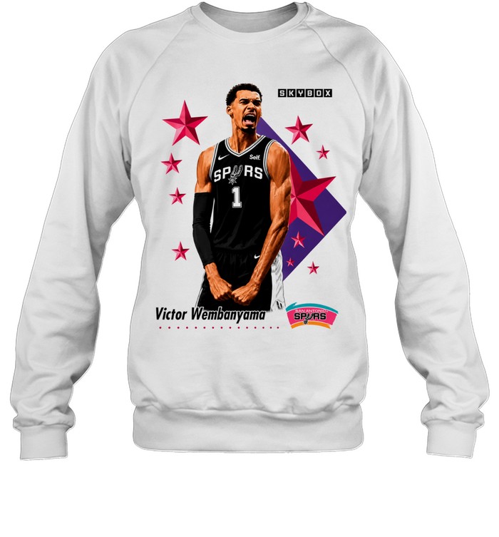 Victor Wembanyama San Antonio Spurs Skybox Vintage Retro Basketball Sweatshirt