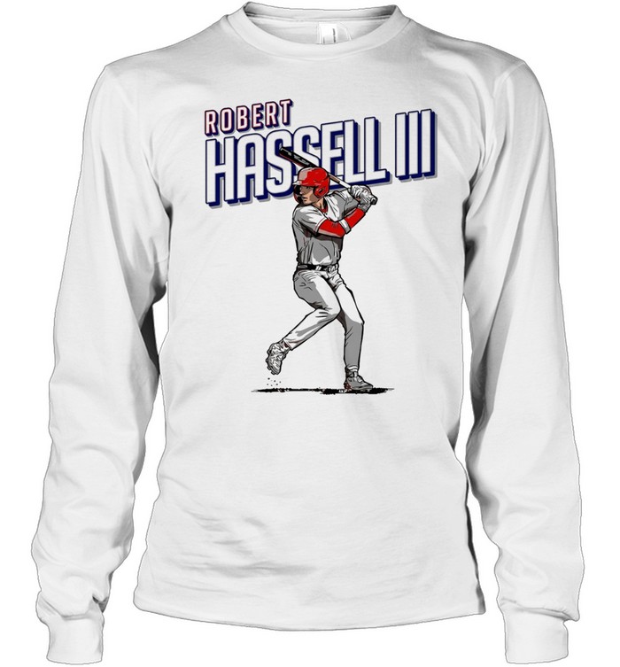 Washington Nationals baseball Robert Hassell III player art print Long Sleeve Tee