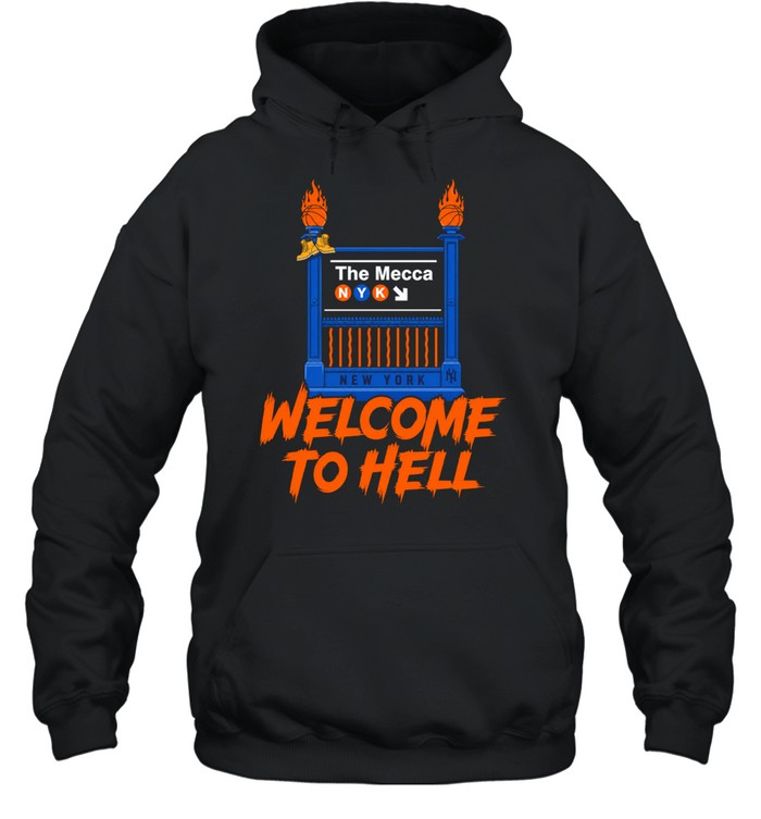 Welcome To Hell The Mecca Subway Sign Basketball Hoodie