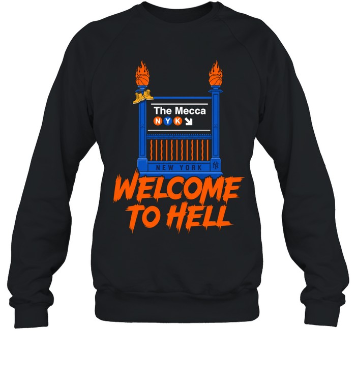 Welcome To Hell The Mecca Subway Sign Basketball Sweatshirt
