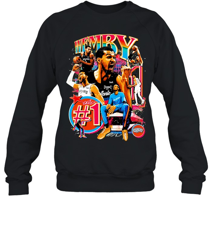 Wembanyama 1 San Antonio Spurs Basketball Sweatshirt