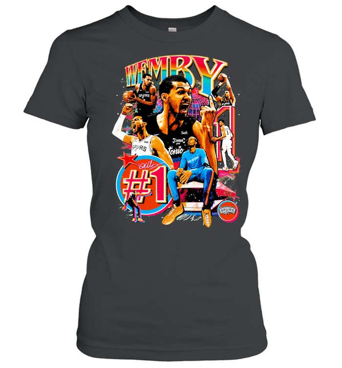 Wembanyama 1 San Antonio Spurs Basketball Women T-Shirt