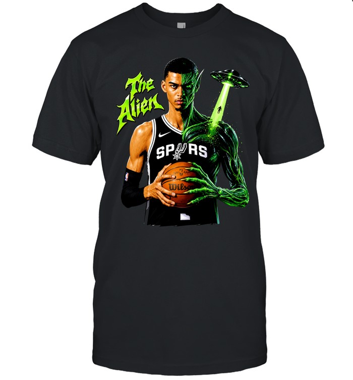 Wembanyama San Antonio Spurs The Alien Basketball Player Ufo Unisex T-Shirt