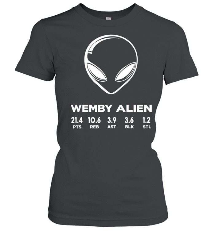 Wemby Alien Stats San Antonio Spurs fan Women T-Shirt