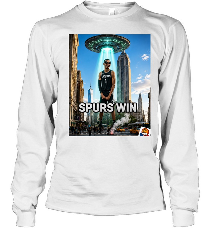 Wemby Statue of Liberty San Antonio Spurs New York City Skyline Long Sleeve Tee