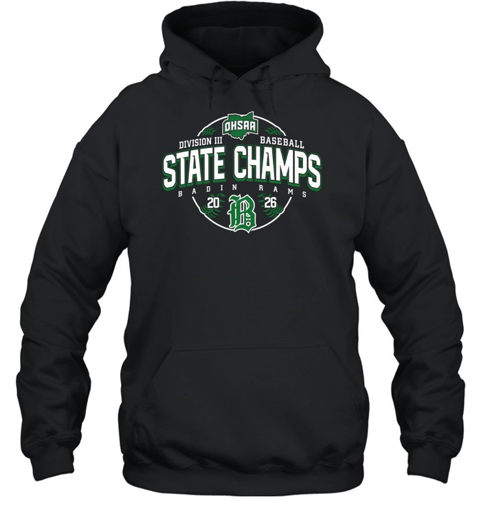 2026 OHSAA Baseball D3 State Badin Rams Hoodie